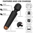 thumbnail image 3 of Rulwuck Powerful Handheld Massager with 8 Pulse Settings, Personal Total Body Therapy Massager for Sports Recovery, Muscle Aches, Body PainK014,Purple;,1PCS, 3 of 11