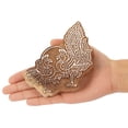 thumbnail image 4 of IBA Indianbeautifulart Textile Printing Block Peacock Hand Carved Wooden Stamp Wood Block Printing Textile Stamps For Fabric/ Pottery Blocks-5 Inch, 4 of 7