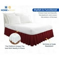 thumbnail image 2 of HNB Store Ruffled Bed Skirt Easy Fit 14" inch Drop | Microfiber Made | King Size Bedskirt | Burgundy, 2 of 7