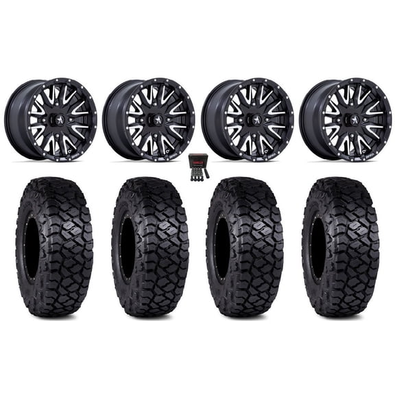 MSA Creed 15" Wheels Machined 32" Intersect Tires Yamaha Viking Wolverine YXZ1000R