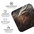 thumbnail image 4 of Fuzoiu Abstract White Dragon Print Leather Coasters Set,Drink Coasters Set of 6,for Tabletop Protection, Durable PVC Coasters,Home Décor and Housewarming Gift,Square, 4 of 7