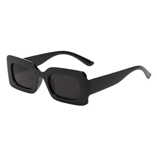Gafas de sol rectangulares Yinane para mujer y hombre Negro