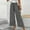 #6Black, variant on Byworldtasic Womens Trousers Ditsy Floral Pants for Women Front Slit Baggy Wide Leg Pants Summer Bohemian Drawstring High Waisted Paper Bag Pants