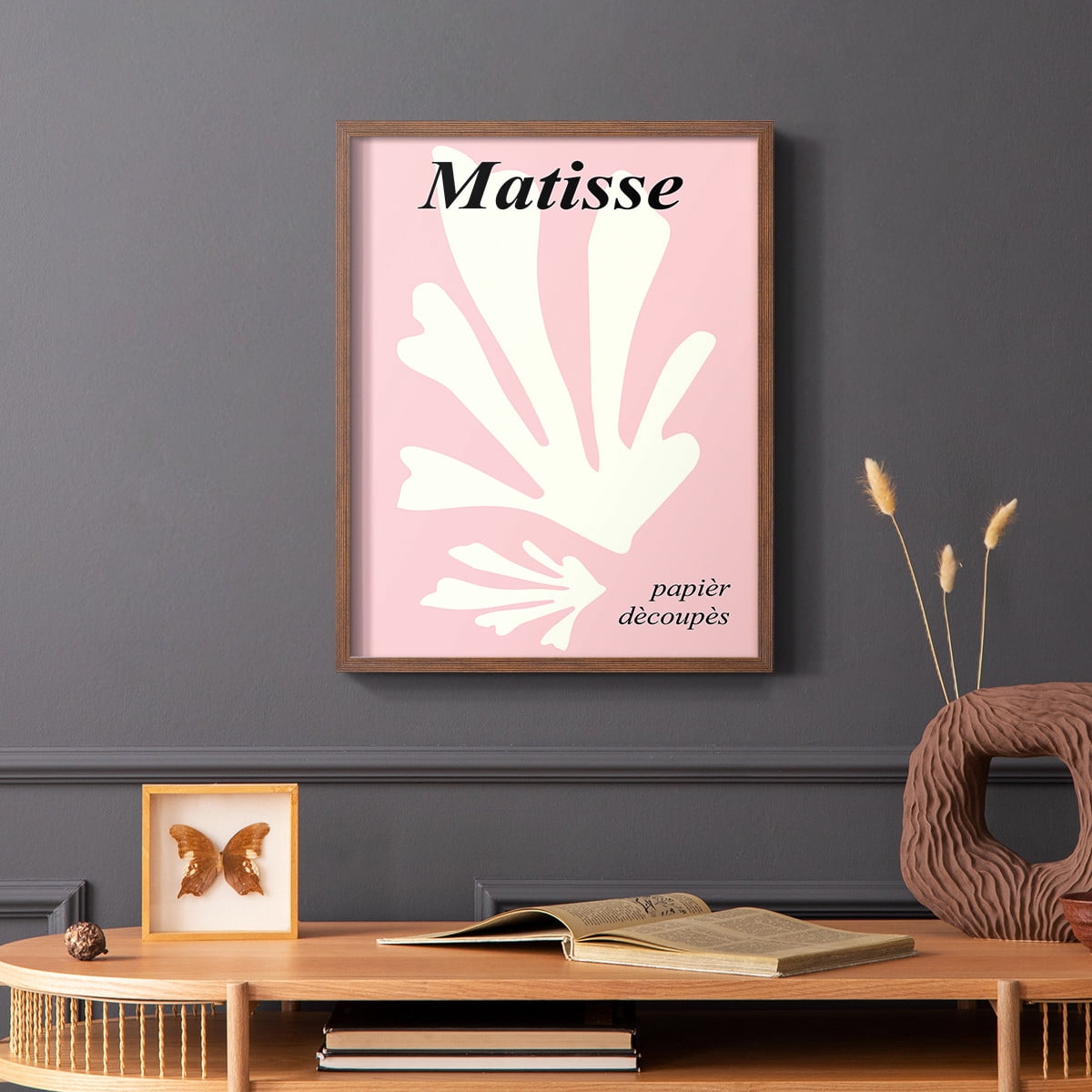 Matisse CCCLVI in Brown Solid Wood 11 x 14 Framed Print