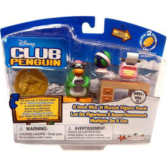 Club Penguin Mix 'N Match Series 10 Aunt Arctic with Writing Mini Figure Set