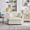 Beige, variant on 360° Swivel Lounge Chair, Oversized Sofa Armchair with 3 Cushions & Backrest Pillow, Modern Chenille Accent Chair for Living Room Bedroom Hotel,Dark Gray