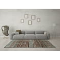 thumbnail image 3 of Ahgly Company Indoor Rectangle Abstract Light Blue Modern Area Rugs, 8' x 10', 3 of 4