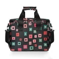 thumbnail image 7 of FORMRS Insulated Cooler Bag 24 Cans Capacity Soft Leakproof Lunch Box with Side Pockets, Red Block Pattern, 7 of 7