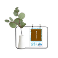 thumbnail image 1 of Aviso de tipo de letra Jarrones colgantes de vidrio transparente Decoración Botella, 1 of 4