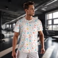 thumbnail image 3 of Wukai Happy Easter Print Men's Short-Sleeved Mesh T-Shirt,Quick-Dry Short Sleeve Workout T-Shirt-Small, 3 of 8
