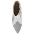 thumbnail image 5 of Journee Womens Lusinda Two Tone Block Heel Pointed Toe Booties, 5 of 9