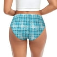 thumbnail image 3 of Womens Underwear -  blue plaid Snowflake No Show Seamless Underwear for Women, Soft Stretch Sexy Women's Panties, Cute Hipster Ladies Panties Bikini Underwear Briefs, 3 of 6