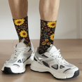 thumbnail image 6 of Haiem Sunflowers Leaves Pattern Crew Socks – Soft & Durable Moisture-wicking Socks, Stay-Up Fit for Business, Work, and Casual Wear Size 5-11, 6 of 6