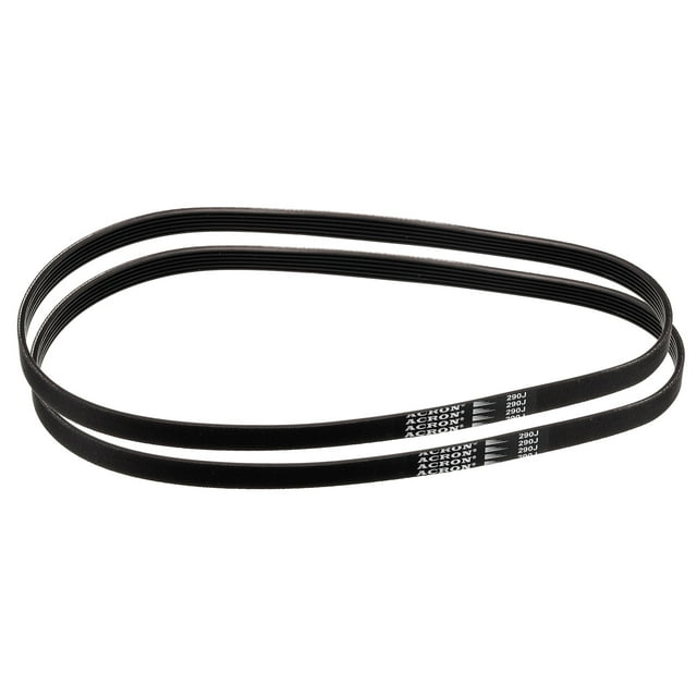 2 Pack 290J6 PJ V-Ribbed Belt 6 Ribs 29" Length x 0.55" Width x 0.14" Height, EPDM Rubber Micro V Belt