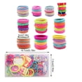 thumbnail image 3 of 100 Pcs Girls Hair Ties Set Candy Colors Hair Bands Accessories with Clips Jewelry Kit, 3 of 8