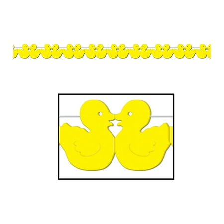 Beistle Just Duckie Garland 4" X 12' - 12 Pack (1/Pkg)