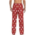 thumbnail image 7 of Men's Pajama Pants with Pockets Sleepwear Lounge Pants Stretch Casual Hristmas Dot Red, 7 of 7