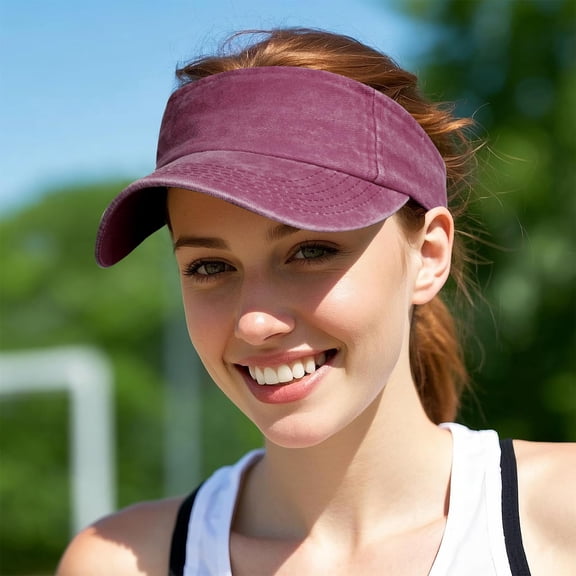 Minzimin 1 Piece of Sport Wear Athletic Visor Sun Sports Visor Hat Visor Adjustable Cap for Women and Men (One Size)