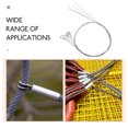 thumbnail image 3 of CRILSTYLEO 4Pcs Adjustable Plated Silver Stainless Steel Wire Rope Hanging Kit for Painting Frames and Light Fixtures, 3 of 8