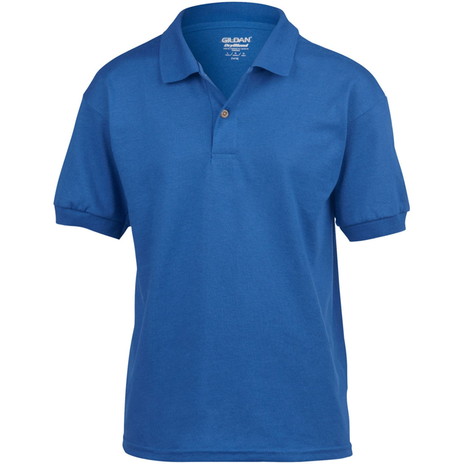 Gildan DryBlend Childrens Unisex Jersey Polo Shirt Royal XL