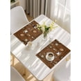 thumbnail image 5 of Coffee Theme Placemats Set of 6, Funny Brown Vintage Beans Latte Tea Cup Placemats for Dining Table, Place Mats for Kitchen Tabletop, Waterproof Wipeable Dining Table Mats Set, 5 of 9