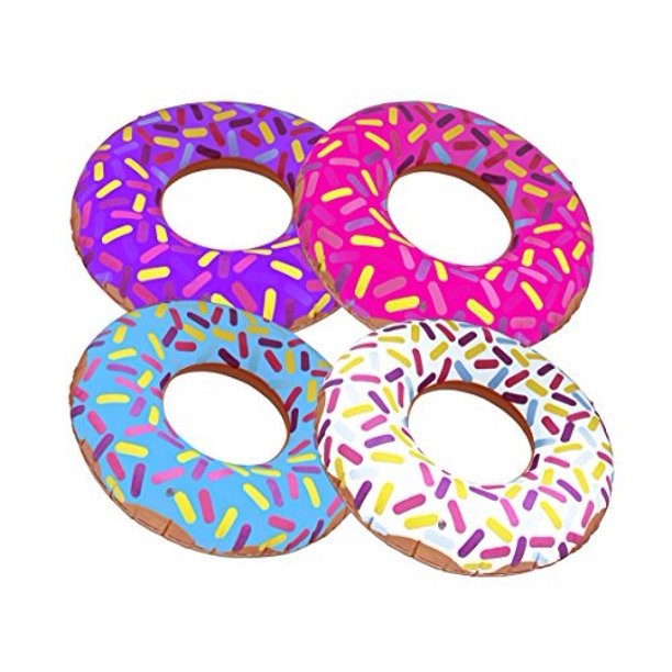 Inflatable Donuts 24â€ Pack Of 4 Delicious Looking Sprinkle Donut