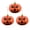 B, variant on A 3 Pack Halloween Pumpkin Ornaments 8Cm Hanging Balls Metallic Plastic Baubles For Tree Decor