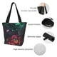 thumbnail image 4 of Balery Red And Green Carnation Bolsa de Hombro con Diseño, Bolsa Grande y Duradera, Bolsa Versátil para Compras, 4 of 6