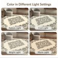 thumbnail image 7 of ODIKA 5'x7' Ultra-Soft Area Rug, Distressed Medallion Panel With Farmhouse Floral Vine Corners Boho Flowing None Washable, Bare feet friendly, Silk-Touch for Bedroom Home office, 7 of 7