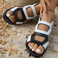 thumbnail image 7 of ShiShine Women's Color Block Cutout Slingback Sandals Casual Flat Lightweight Summer Outdoor Comfort Sandals, 7 of 7
