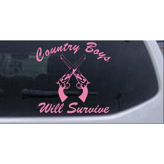 Country Boys Will Survive Car or Truck Window Decal Sticker