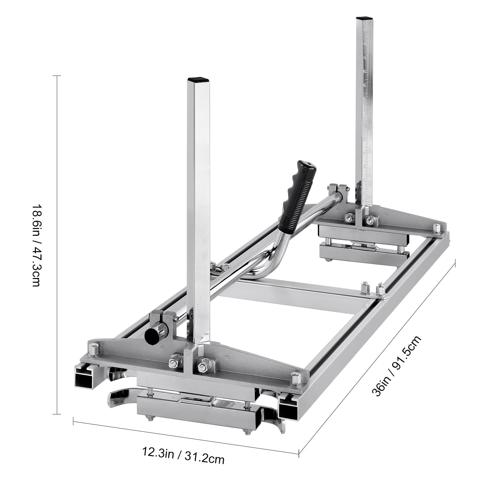 KFFKFF 14"-36" Guide Bar 0.2"-11.81" Cutting Thickness Portable Chainsaw Mill