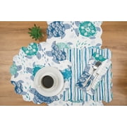 Turtle Bay 100% Cotton Quilted Single Placemat 13 x 19