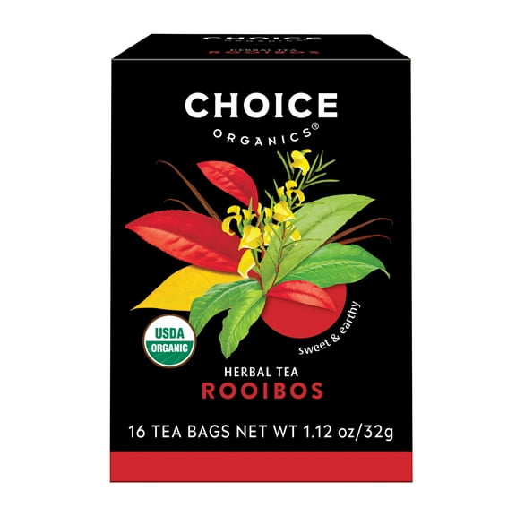 Choice Tea, Rooibos Tea, Tea Bags, 16 Ct, 1.12 OZ