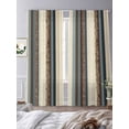 thumbnail image 4 of Boho Streiped Semi Sheer Curtains 84 Inch Length 2 Panels Set, Vintage Abstract Beige Vertical Stripes Sheer Kitchen Curtain Privacy Voile Window Curtain for Living Room Bedroom Rod Pocket Drapes, 4 of 7