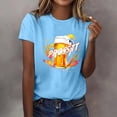 thumbnail image 2 of Levmjia Women's Beer Graphic T-Shirt Casual Short Sleeve Top, Funny "PROSSiT" Print Cotton-Like Tee, Loose Fit Round Neck Breathable Shirt for Women S-3XL, 2 of 3