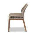 thumbnail image 3 of Pemberly Row Modern Gray Woven Rope Mahogany Dining Side Chair, 3 of 9