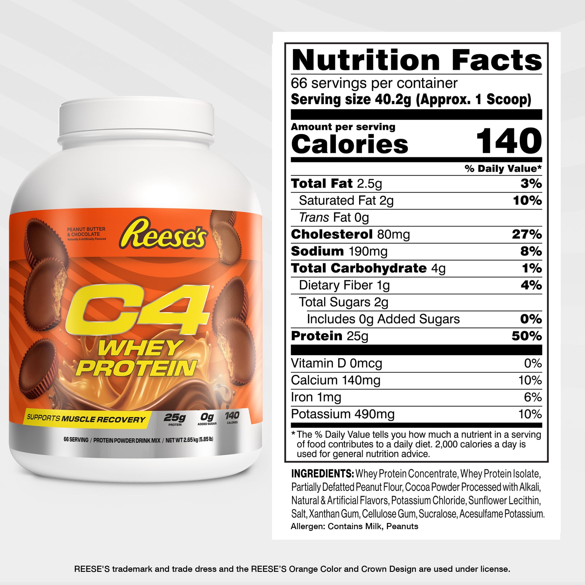 C4 / Cellucor C4® Whey Protein, Reese's Peanut Butter & Chocolate , 5.85 lb (2.65 kg)