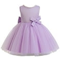 thumbnail image 2 of Fozruso Girls Dresses for School Girls' Formal Dress Cute Bowknot Dress With Pearl V Back European & Style For Sizes 2-3 Years, 2 of 6