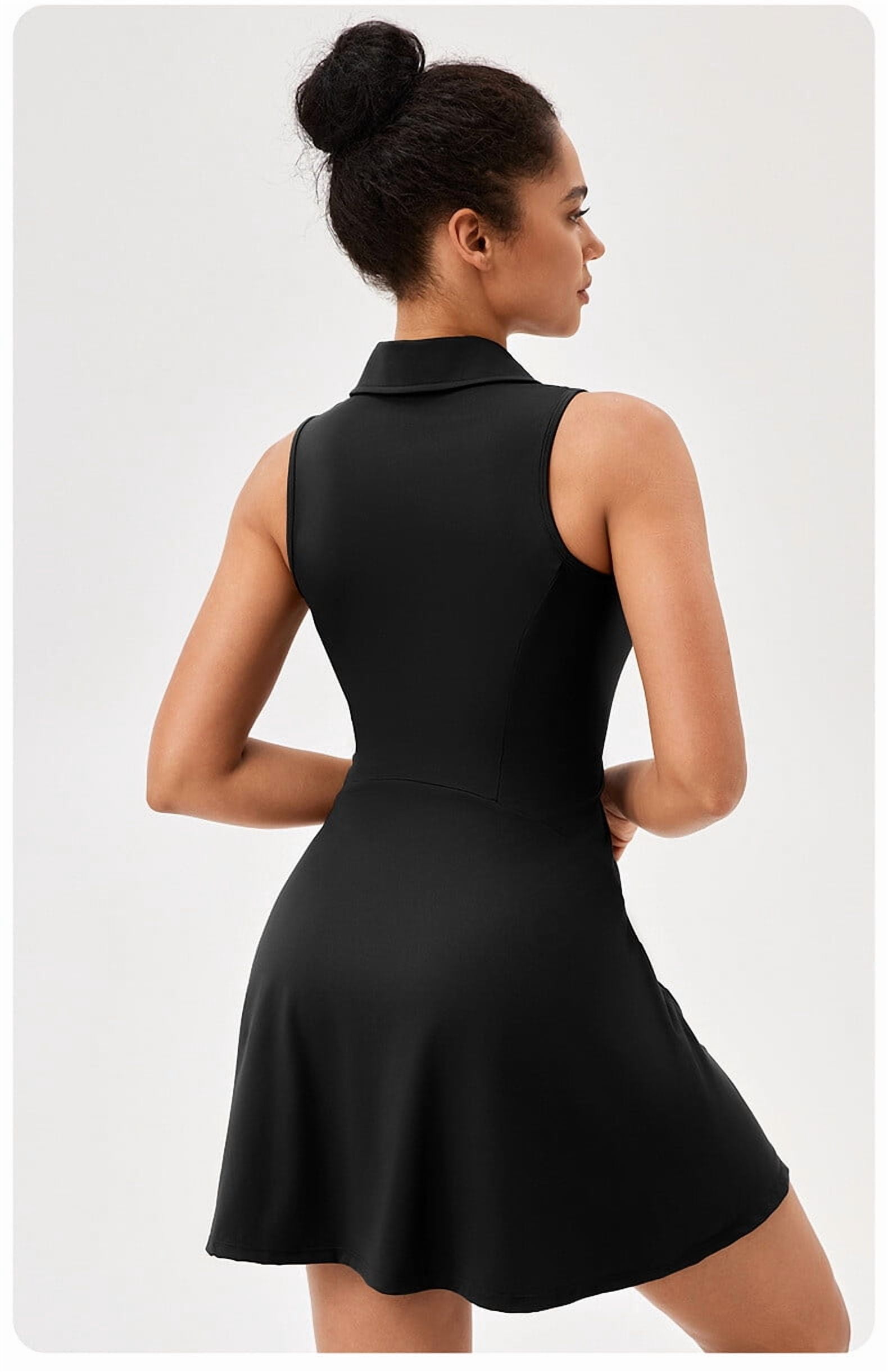Women Tennis Dress Fitness Athletic Quick Dry Breathable Sports One Piece Dress
