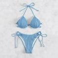 thumbnail image 5 of Afdoent Women's Bikini Sets Women Swimwear Bikinis Solid Swimsuit Ladies Halter Two Piece Swimwears Tankinis Set Vintage Swimwear, 5 of 7