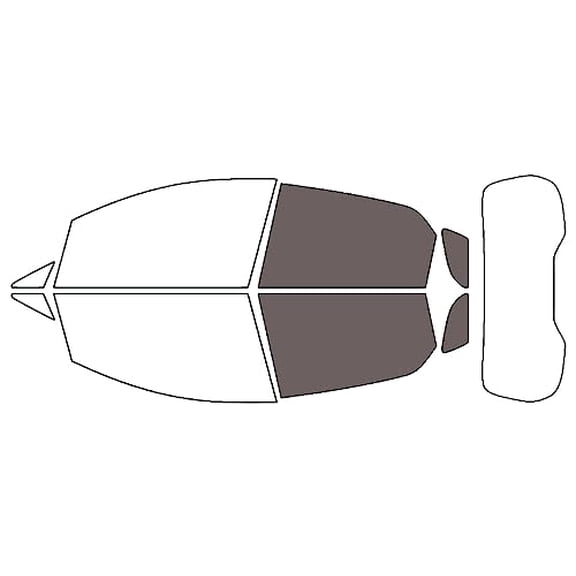 Rvinyl Window Tint Kit Compatible with Ford Ecosport 2018-2022 - Back Precut Kit - 35%