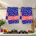 thumbnail image 4 of JoyMoreHome 4th of July Patriotic Towels Memorial Day Hand Dishtowels Decorative Red White and Blue Flag Star USA Tea Towels for Kitchen Bathroom Independence Day Decor, 4 of 6