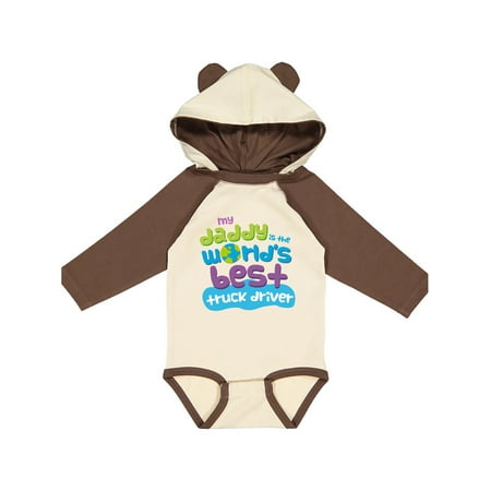 

Inktastic My Daddy is the World’s Best Truck Driver Gift Baby Boy or Baby Girl Long Sleeve Bodysuit