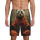 thumbnail image 1 of Balery Jungle Meditating Panda Pantalones cortos de pijama de punto de algodón para hombre con cinturilla y bolsillos-3X-Large, 1 of 6