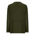 thumbnail image 6 of LEBONYARD Women's Crewneck Sweater,Mid Weight Womens Sweaters Clearance under $5 Deals,and Winter Women's Casual Round Neck Pullover Blouse Knitting Long Sleeve Solid Tops Sweaters Army Green S, 6 of 7
