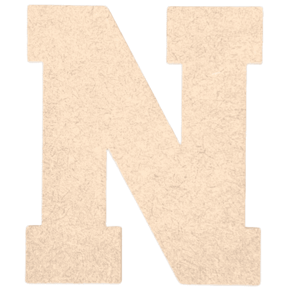 Krafty Supply - 3" Tall MDF Letter N | 1/4" Thick |Collegiate|Wooden Letter|Craft Alphabet Initials