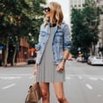 thumbnail image 4 of Vsdgher Robes d'Été Imprimé Gris pour Femmes Robe de Plage Décontractée Col en U Sans Manches Robe d'Été Ample avec Poche, 4 of 7