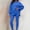 Blue, variant on Womens 2 Piece Lounge Sets Oversized Crewneck Long Sleeve Drop Shoulder Tunic Sweatshirt and High Waisted Leggings Casual Fall Workout Tracksuit