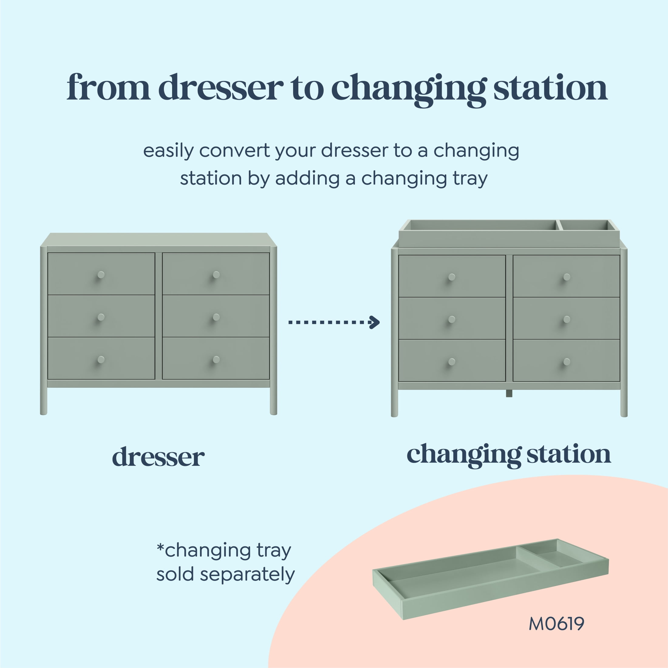 daVinci Birdie 6-Drawer Dresser